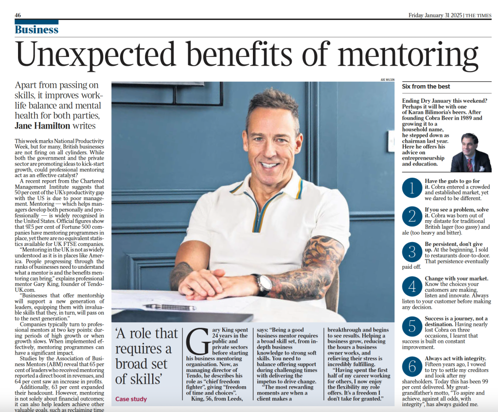 The Times: Unexpected benefits of Mentoring